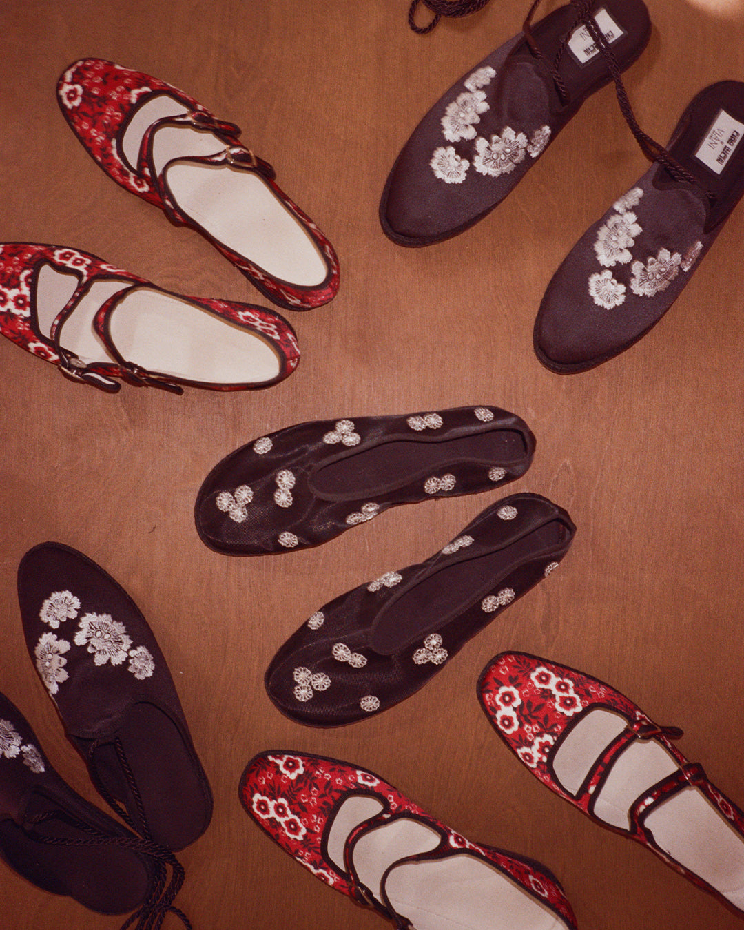Ciao Lucia Embroidered Satin Slide