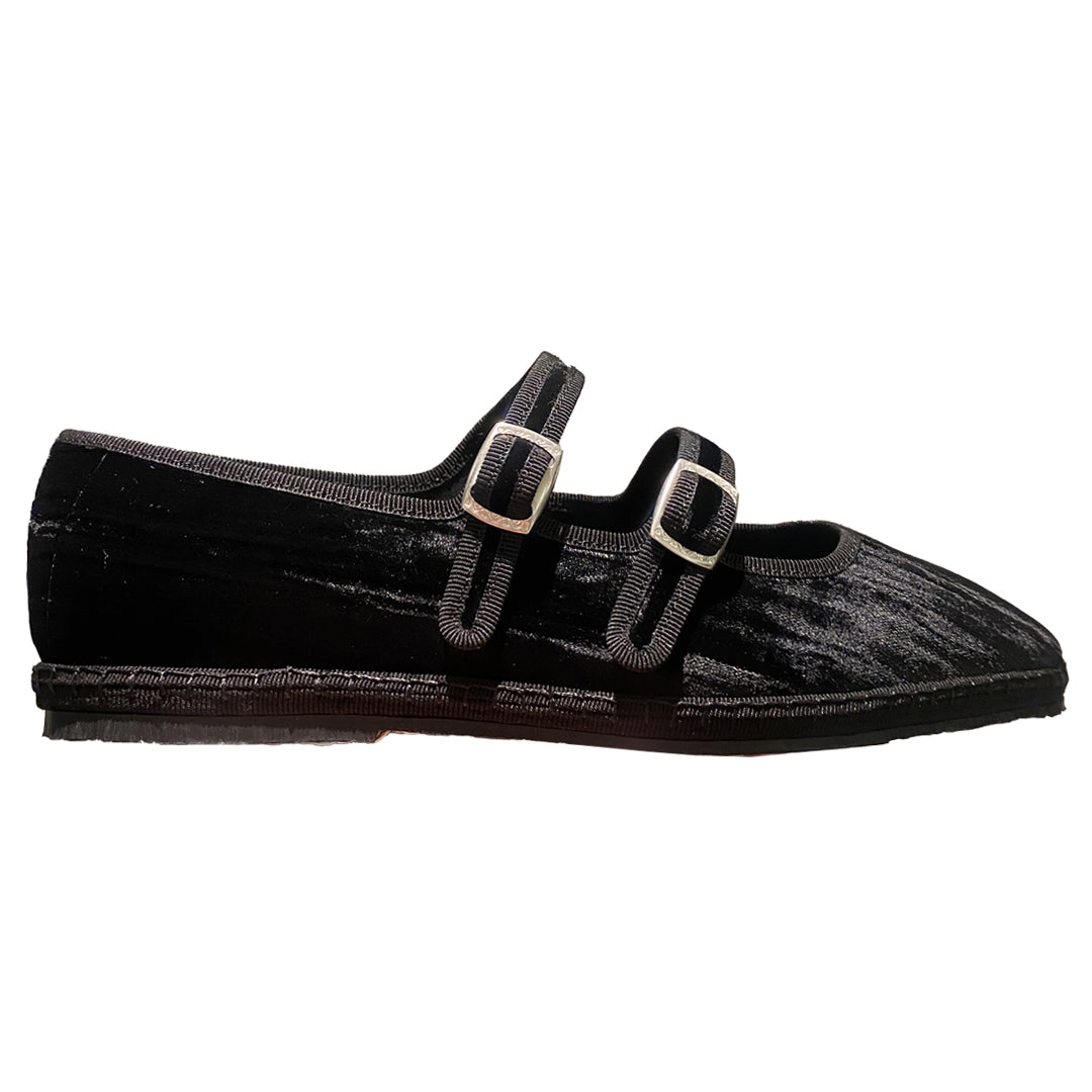 Black Double Mary Jane Friulane | Size 40