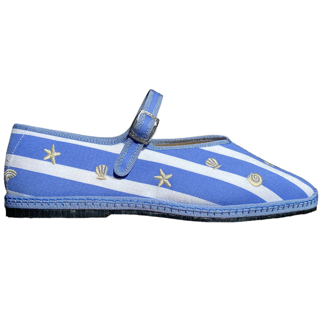 邦楽 LILLY Lilly Sisto x Viani Milano Capri Mary Jane - Striped Italian Shoes