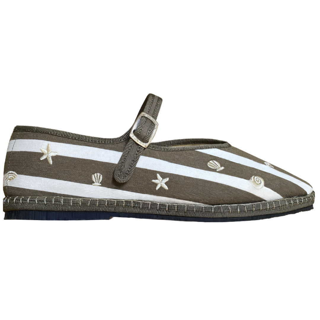 Lilly Sisto x Viani Milano St.Tropez Mary Jane - Striped Italian Shoes