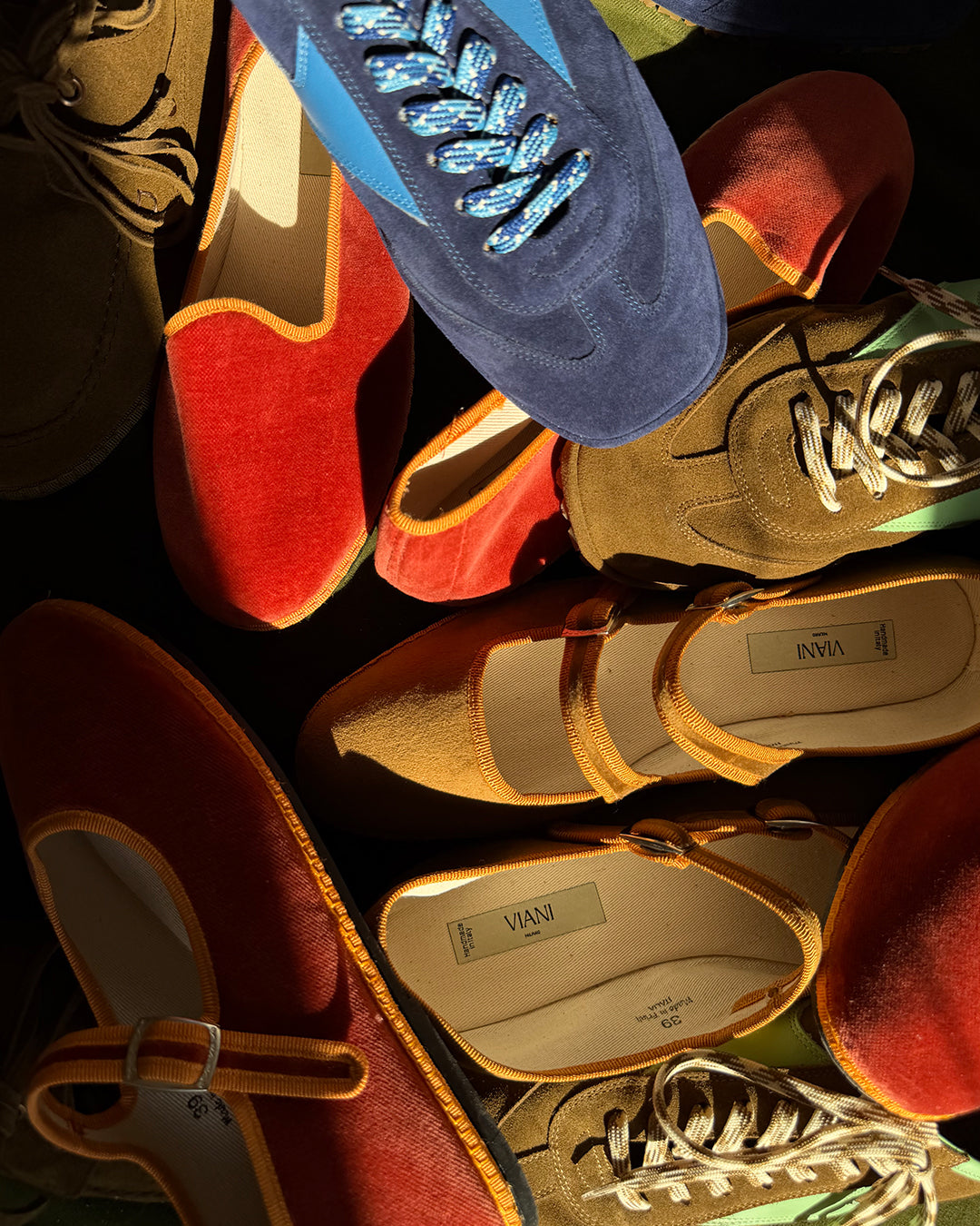 The Autumn Palette collection: Trieste Corsa Sneaker with Friulane and Mary Janes in autumn colors