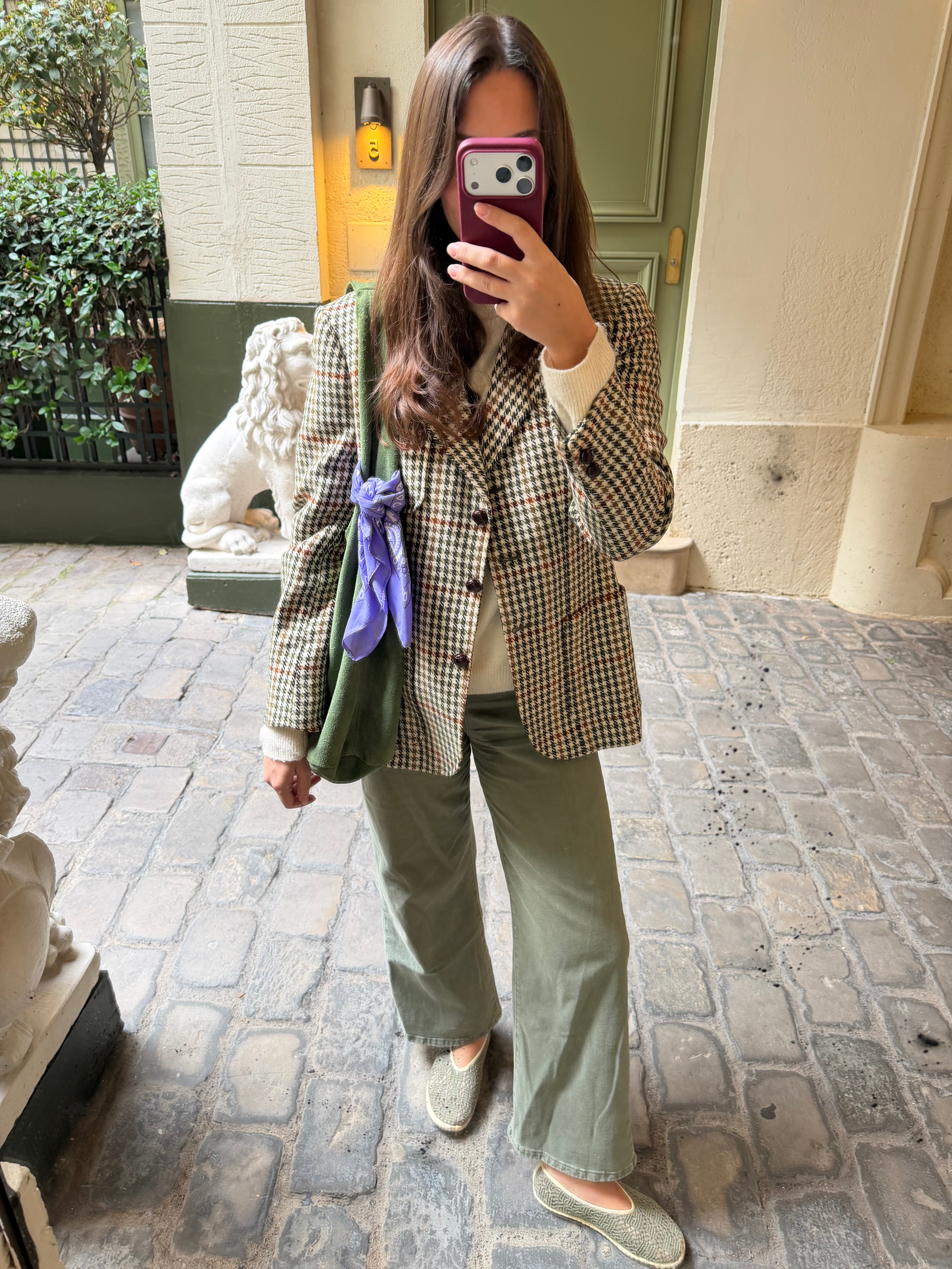 Lilly Sisto x Viani Milano Amagansett Crochet Flat - Olive Green