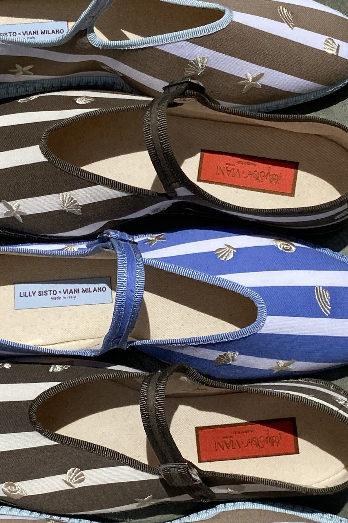 Lilly Sisto x Viani Milano Capri Mary Jane - Striped Italian Shoes