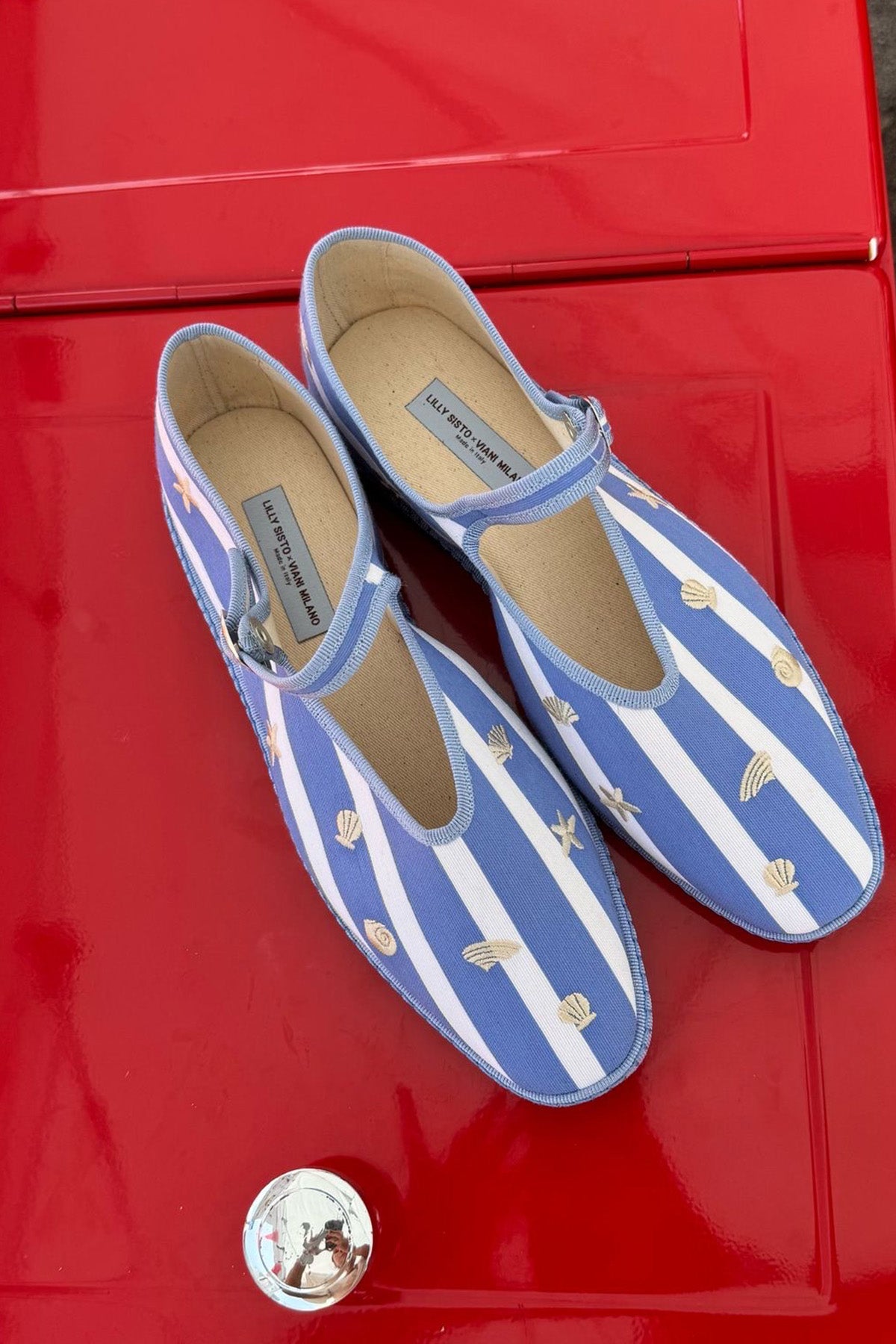 Lilly Sisto x Viani Milano Capri Mary Jane - Striped Italian Shoes