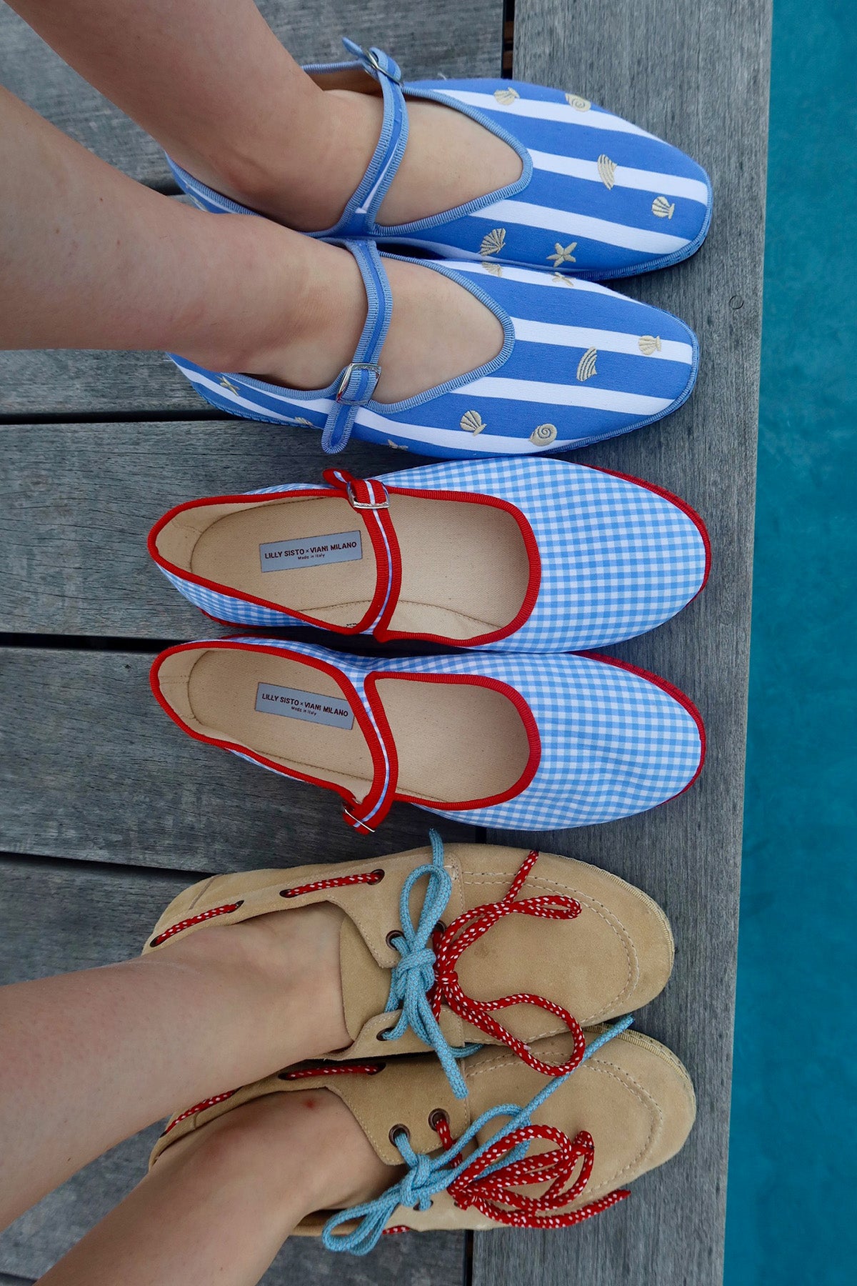 Lilly Sisto x Viani Milano Capri Mary Jane - Striped Italian Shoes