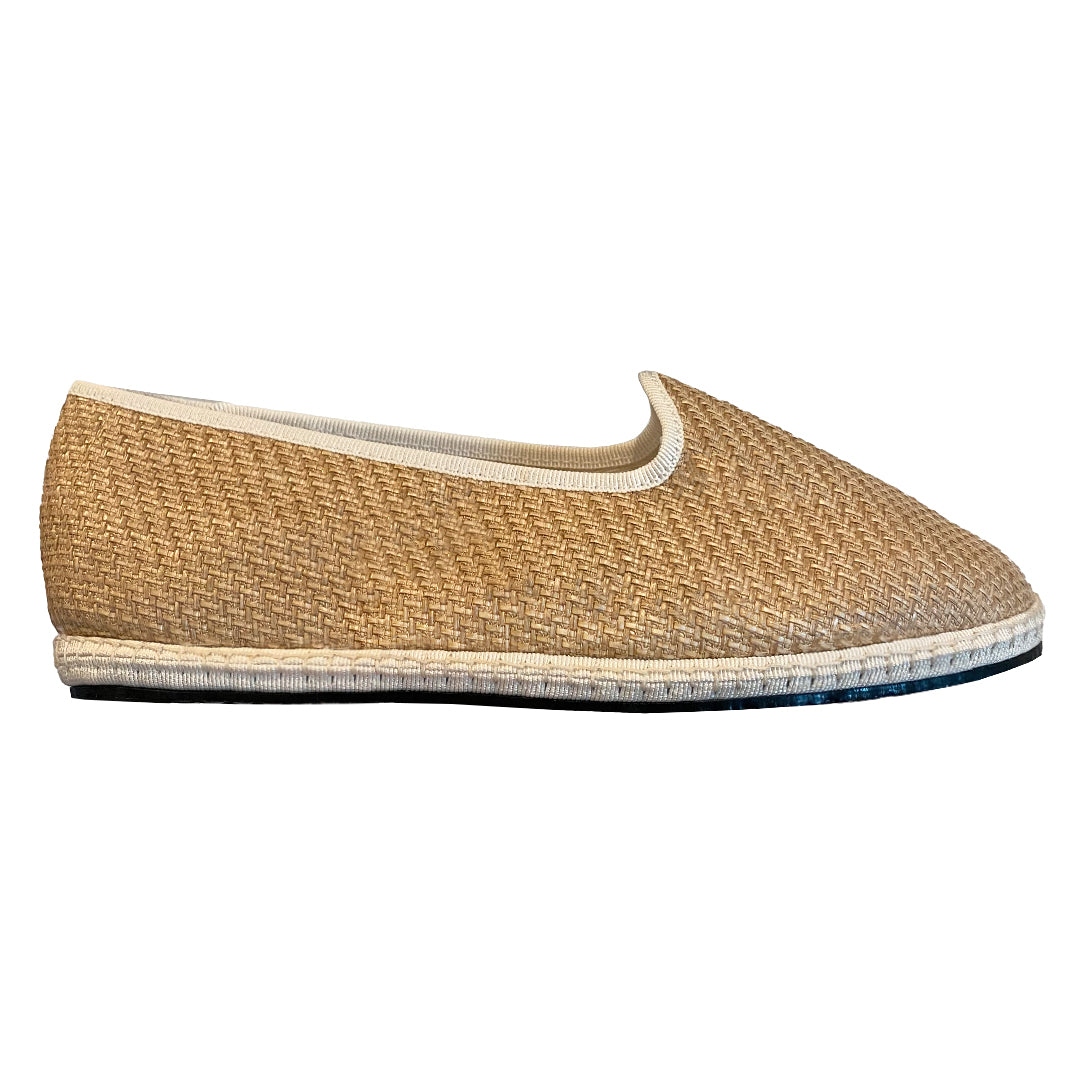 Cala White Raffia Friulane Shoes | Size 35
